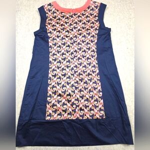 The Webster Miami Pencil Dress Size 16, Navy‎ And Coral
